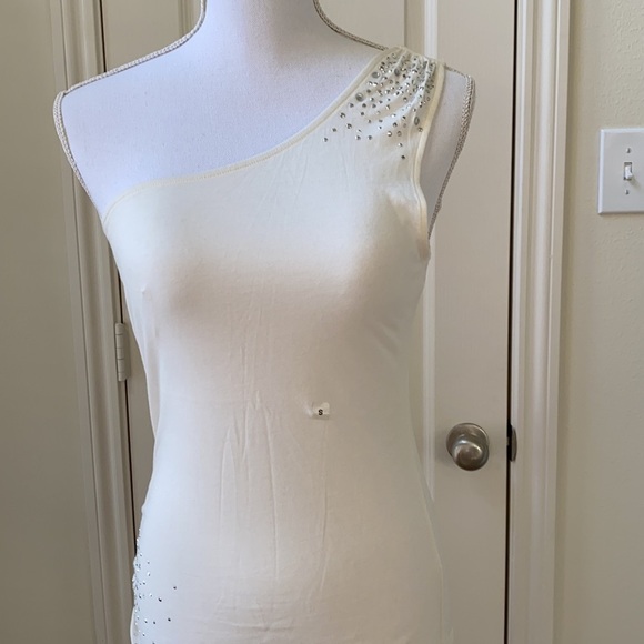 Express one shoulder shirt with studded - Picture 4 of 10